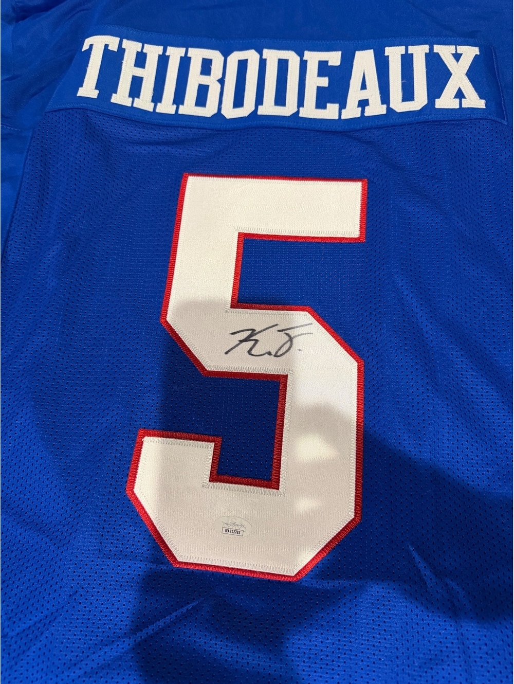 Kayvon Thibodeaux signed New York Giants custom Jersey JSA COA